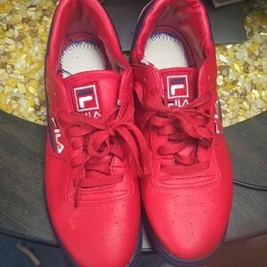 Fila Bold Red Athletic Shoes